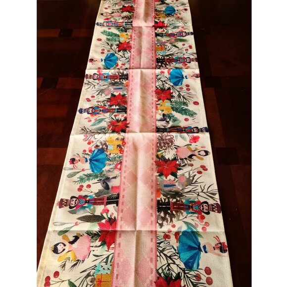 Nutcracker Table Runner Christmas Decor Decorative Cloth Holiday Xmas Decoration - Picture 9 of 16